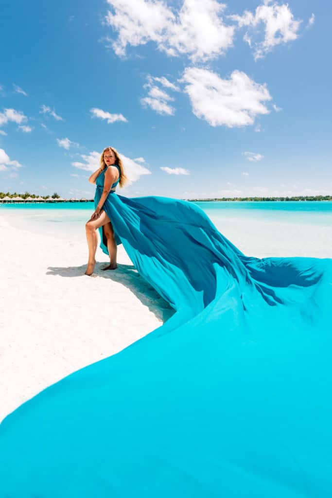 Blue Dress - Bora Bora Dress - Bora Bora Photographer