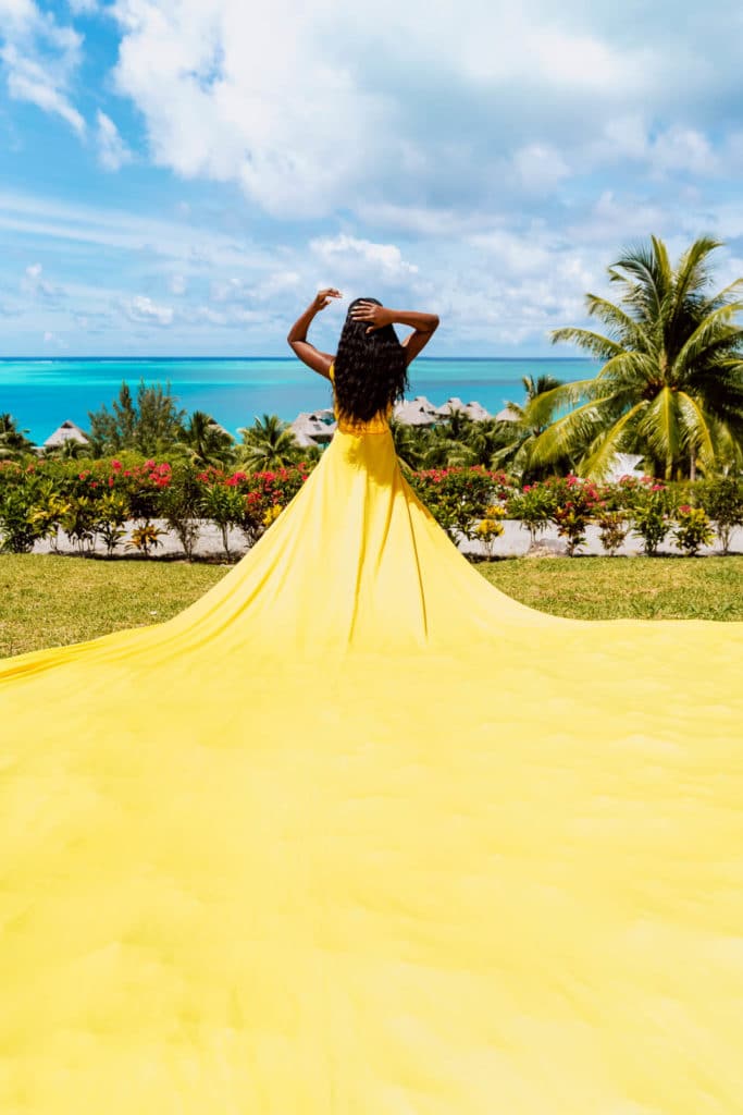 Yellow Dress - Bora Bora Dress - Bora Bora Photographer