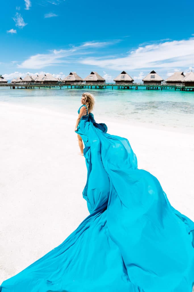 Maxi Blue Dress - Photoshoot Conrad Bora Bora